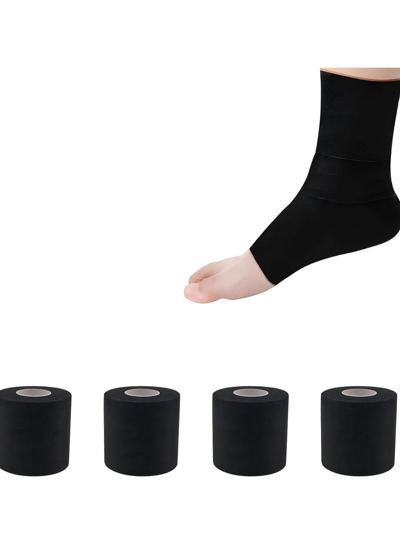 DUNISO 4 Rolls Kinesiology Tape,Pre Wrap Tape,Athletic Foam Underwrap,Soft Sports Tapes,Comfortable and Breathable,Protect for Ankles Wrists Hands and Knees,for Gym Fitness Running Tennis Swimming Football，6cm*20m - Image 1